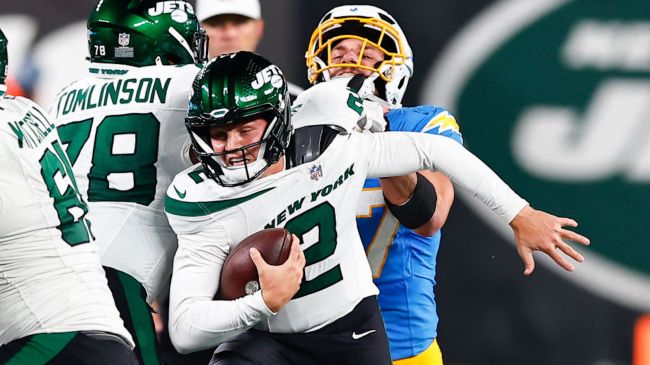 zach wilson getting sacked by joey bosa