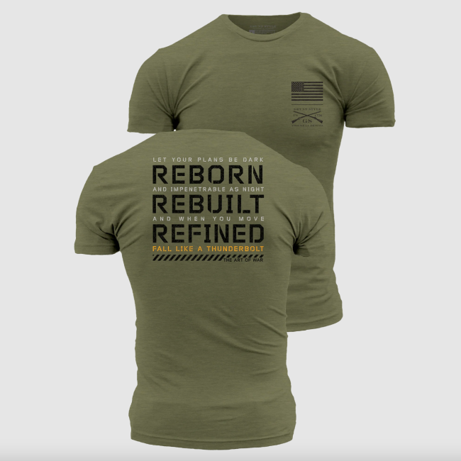 Grunt Style Thunderbolt T-Shirt in Military Green