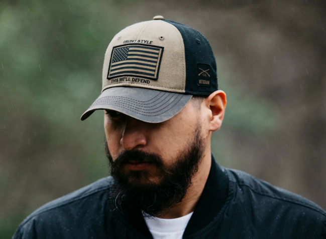 Grunt Style Veteran Flag Hat