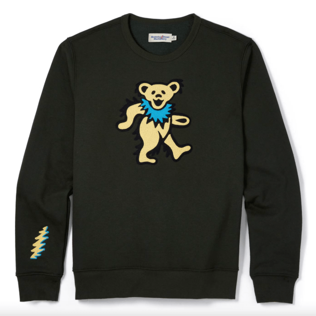 Huckberry x Grateful Dead Dancing Bear 10-Year Crewneck Sweatshirt