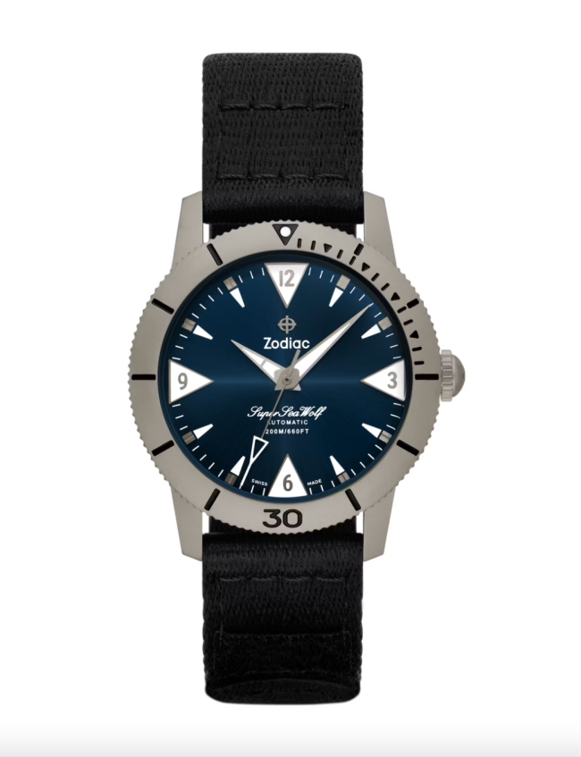 Huckberry x Zodiac Super Seawolf Titanium Skin Diver Watch; shop best gifts at Huckberry