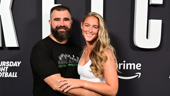 Jason Kelce and Kylie attend Thursday Night Football