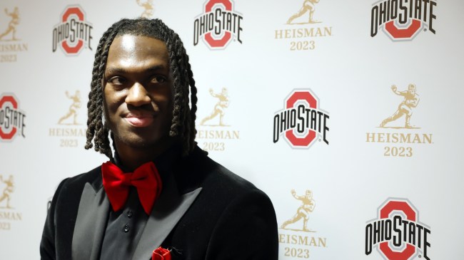 Marvin Harrison Jr attends the Heisman trophy ceremony.