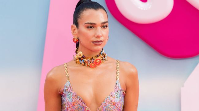 dua lipa at the premiere of barbie