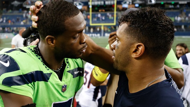 Geno Smith and Russell Wilson