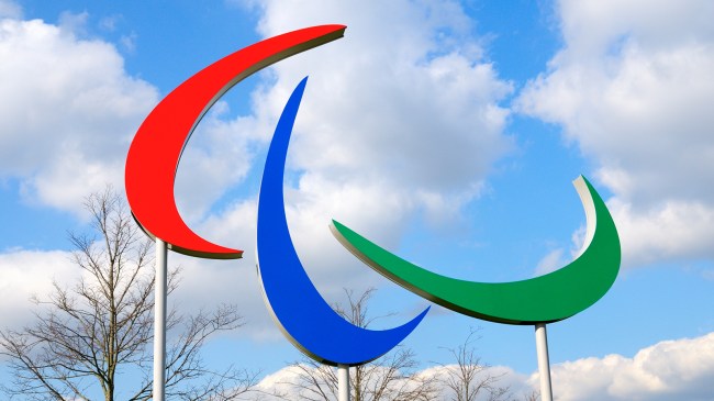 Paralympic Games logo statue