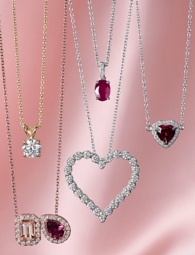 Blue Nile heart necklaces
