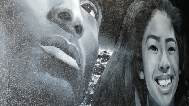 Kobe Gianna Bryant mural at Backpack Boyz