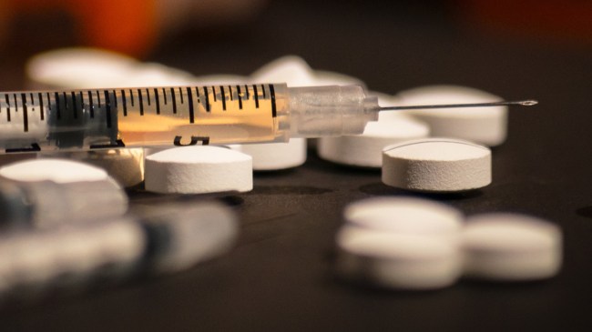 Loaded Syringe and Opioids fentanyl