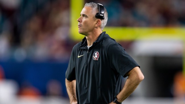 Mike Norvell on the sidelines at the Orange Bowl.