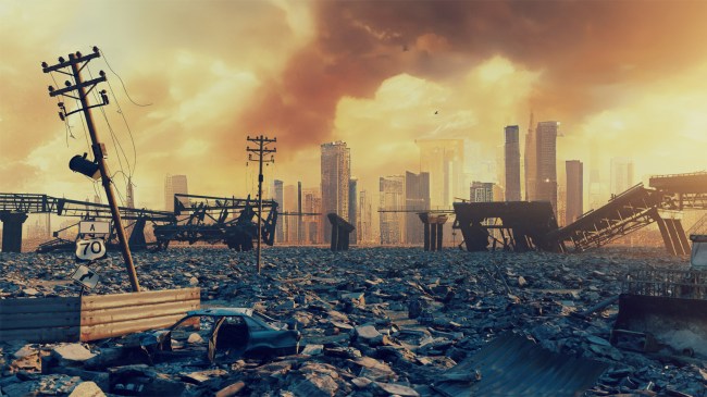Ruins of a city Apocalyptic landscape