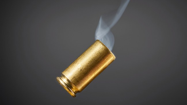 Smoking bullet casing