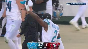 Lions CJ Gardner-Johnson Waved Goodbye To Niners Fans While Up 20-7 Before Lions Collapsed And Lost Game Vs Niners