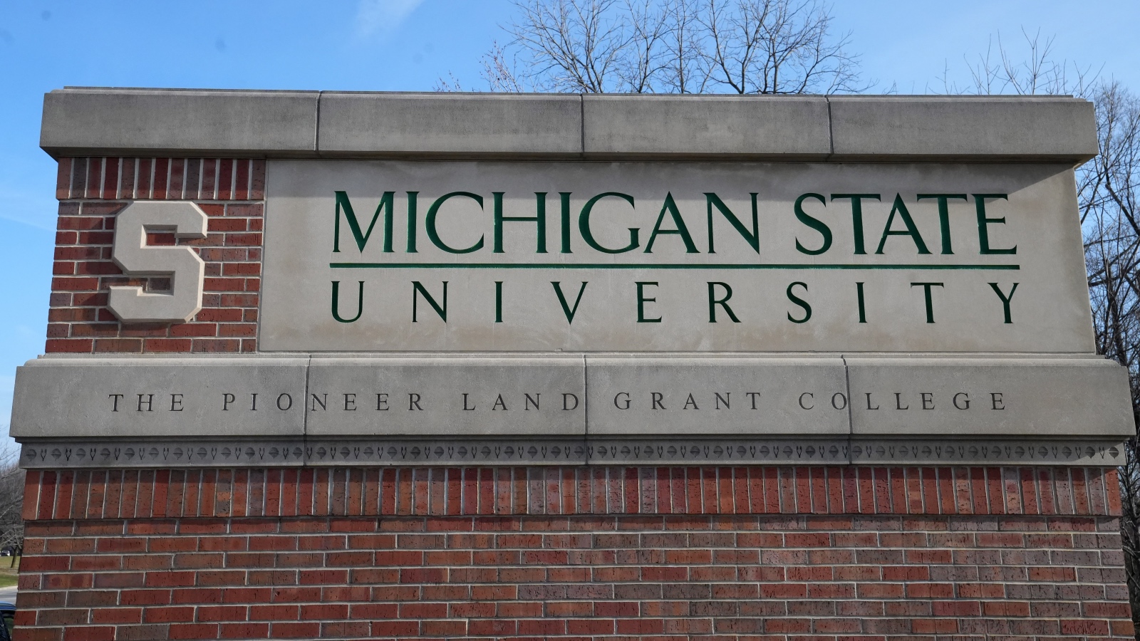Michigan State University sign