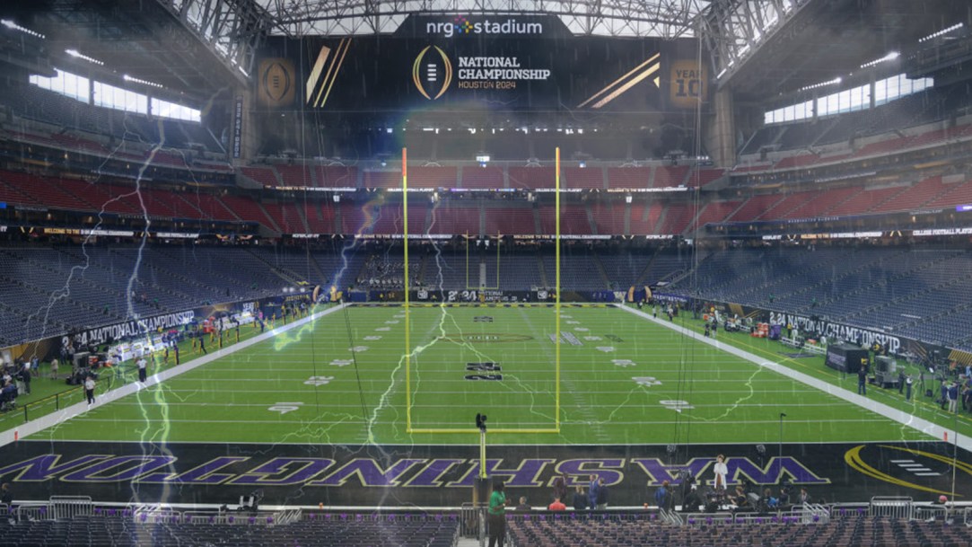 NRG Stadium Leak Roof National Championship