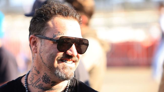 Bam Margera wearing sunglasses