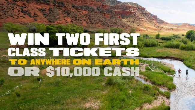 Shop travel gear at Huckberry for a chance to win two first class tickets or $10,000 cash