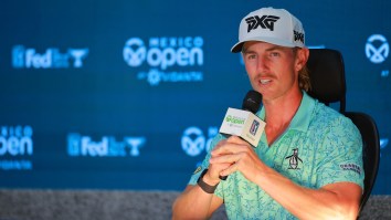 Nightclub Bouncer Turned PGA Tour Rookie Shotguns Beer In NHL Jersey To Celebrate 1st Win