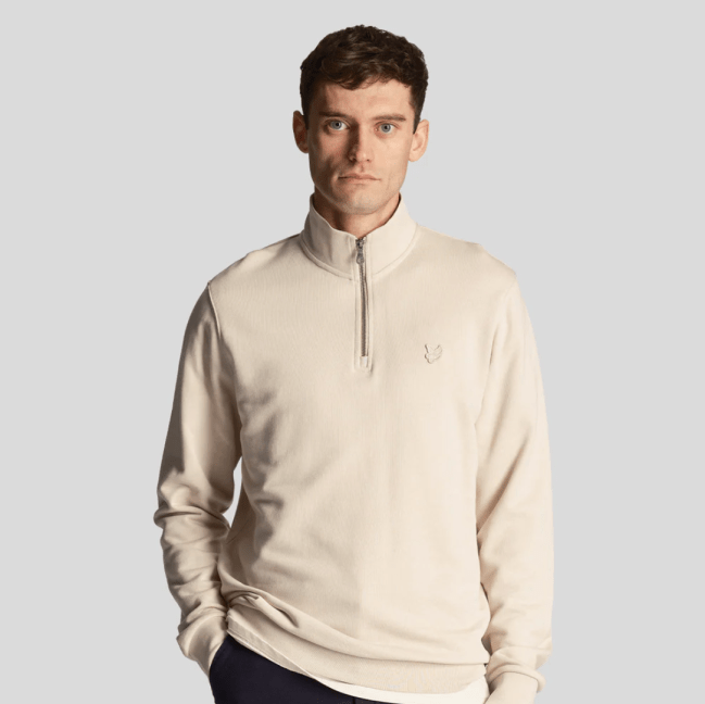 Tonal Eagle Quarter Zip Sweatshirt