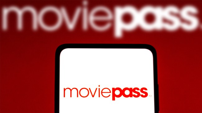 MoviePass logo smartphone