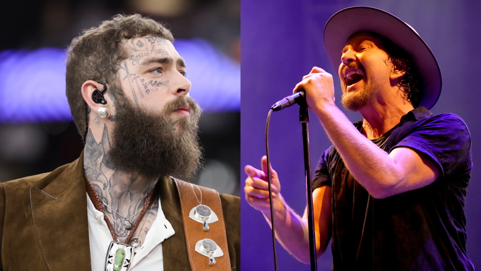 Post Malone and Eddie Vedder perform acoustic set