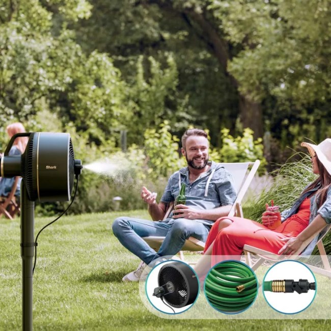 Shark FlexBreeze Fan with a misting attachment
