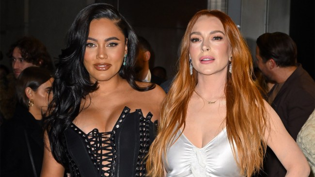 Ayesha Curry and Lindsay Lohan at Irish Wish screening