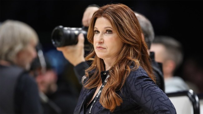 NBA analyst Rachel Nichols before game