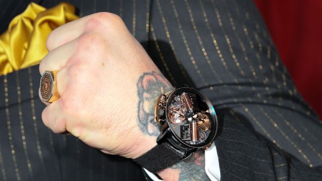 conor mcgregors watch at the premiere of road house