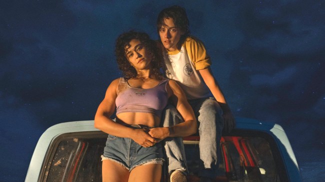 katy obrian and kristen stewart in loves lies bleeding