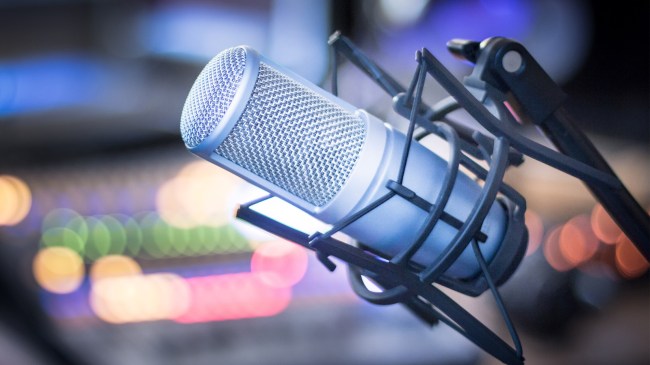 microphone in music recording studio