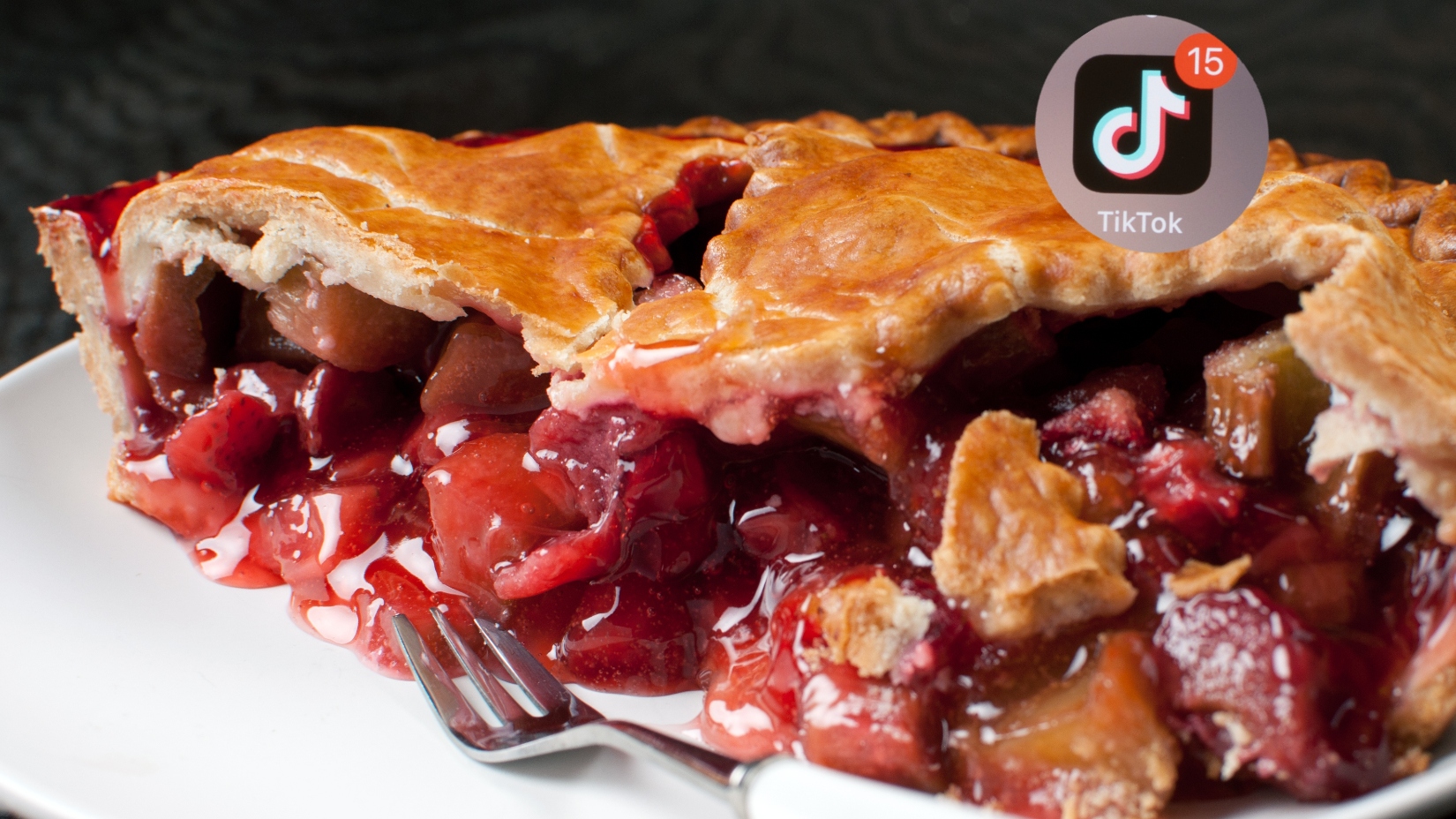 rhubarb barbara pie and tiktok
