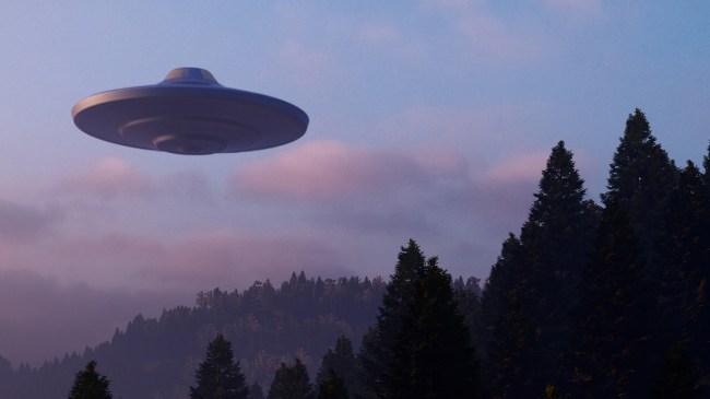 UFO over forest