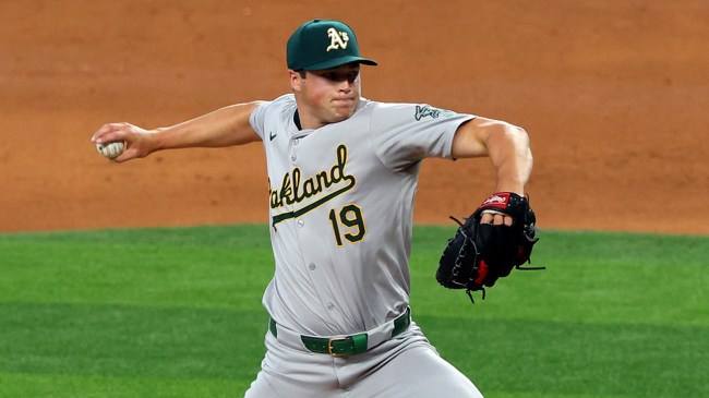 Mason Miller 19 of the Oakland As