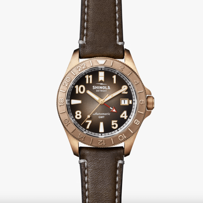 Shinola Bronze Monster GMT Automatic 40mm Watch