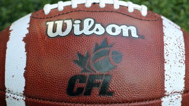 CFL logo on football
