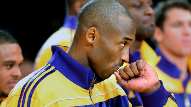 Kobe Bryant kissing championship ring