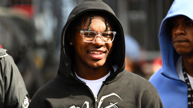 Bryce James attends a game between Maryland and Ohio State.