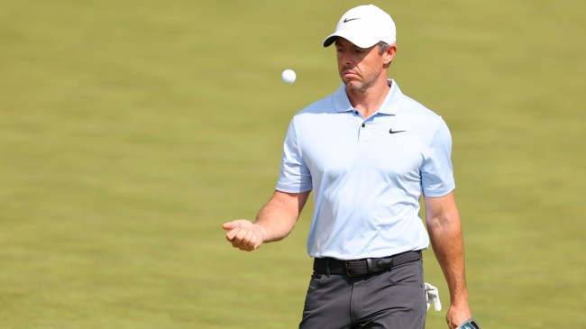 Rory McIlroy walks the course at the 2024 PGA Championship.