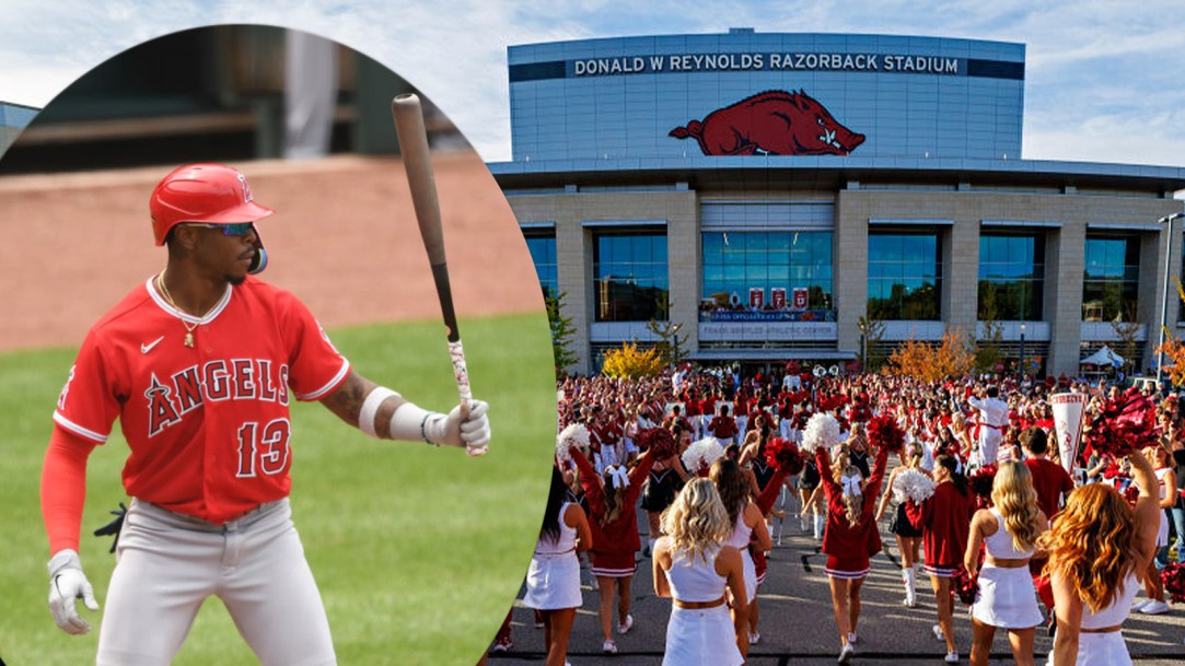 Monte Harrison MLB Arkansas Football