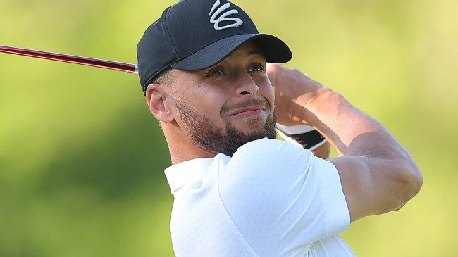 Steph Curry golfing