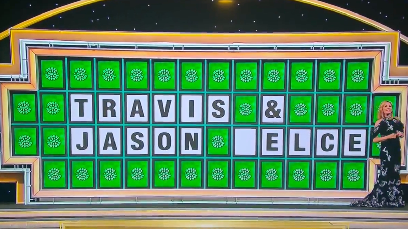 Travis and Jason Kelce clue on Wheel of Fortune