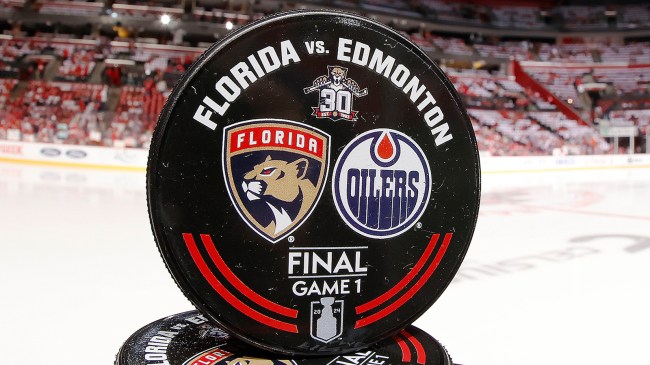 Oiler Panthers Stanley Cup Final puck