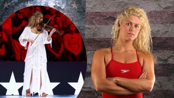 Three-Time Olympian Elizabeth Beisel Shreds National Anthem On Violin At U.S. Swim Trials