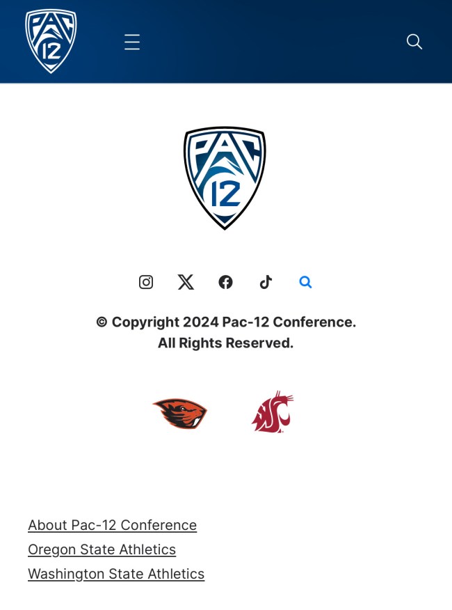 PAC-12 website