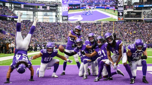 minnesota vikings defense posing for photo