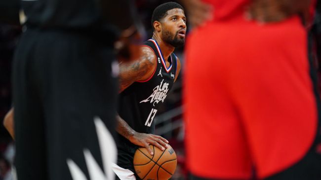 paul george shooting a free throw