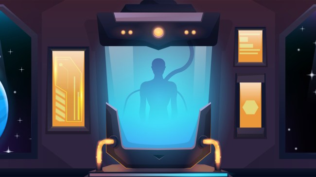 Cryogenic capsule with human inside