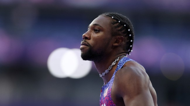 Noah Lyles at the Paris Olympics.