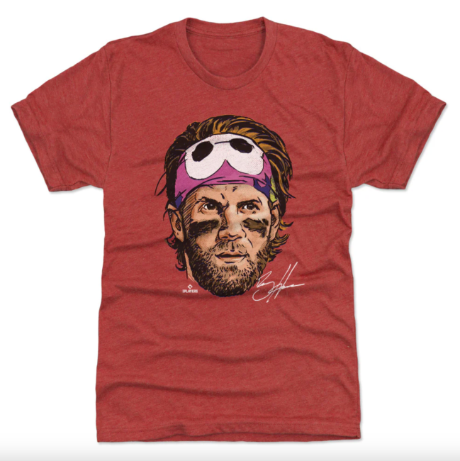 500 Level Bryce Harper Headband T-Shirt for the MLB playoffs